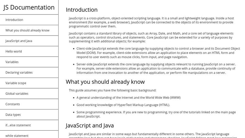 JS Documentation