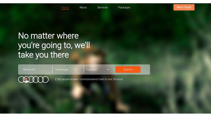 Full Home Page design html and CSS