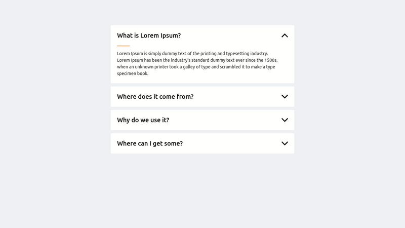 Simple Accordion React