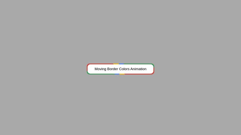 moving border Animation | Css only