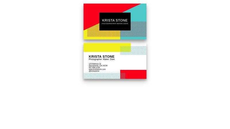 Geometric business card with CSS Grid
