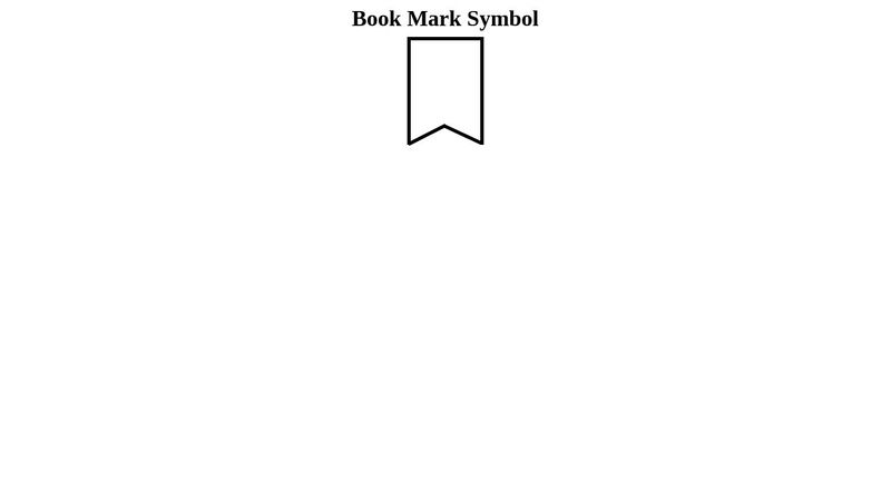 Bookmark Symbol using html and css
