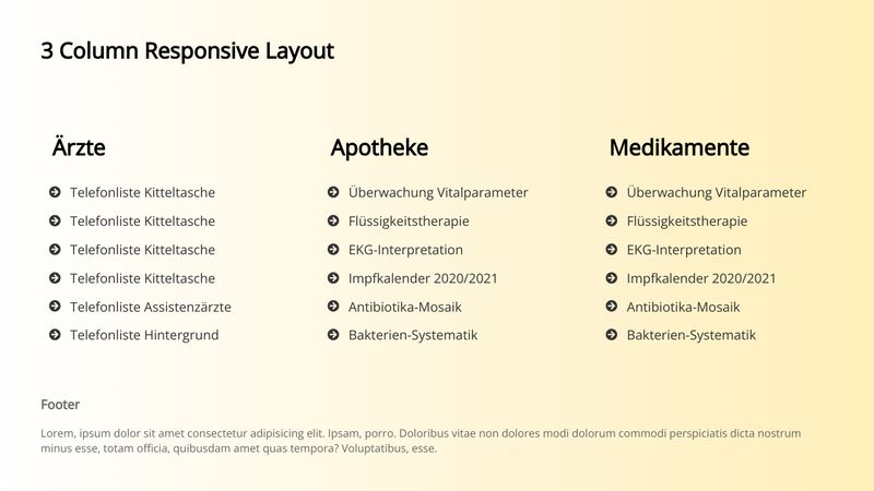 3 Column Responsive Layout