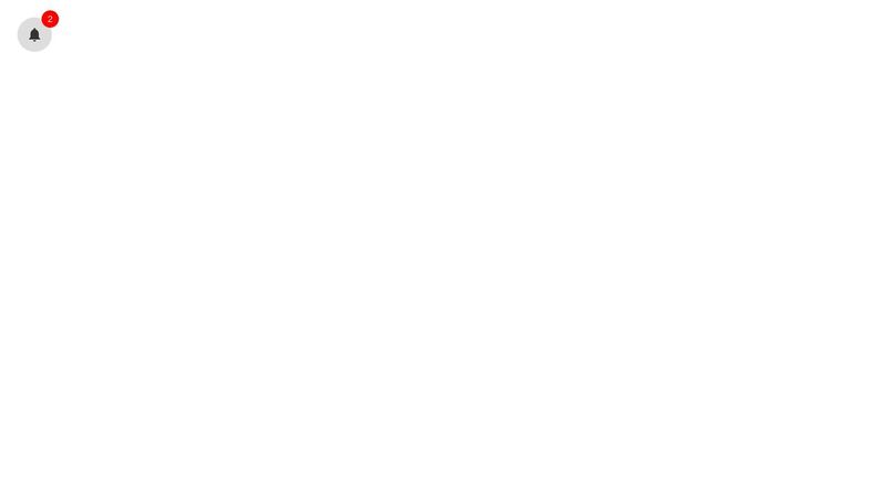 Icon Button With Notification Badge with HTML & CSS