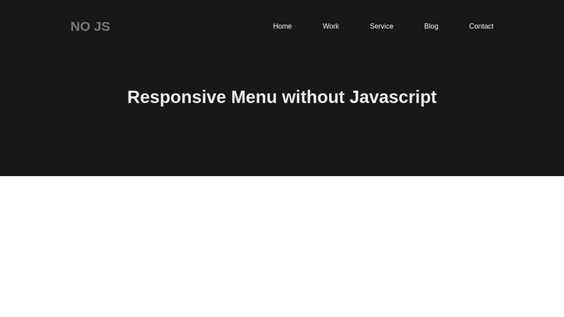 responsive menu - no js