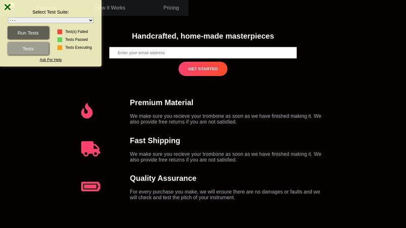 Responsive Product Landing Page