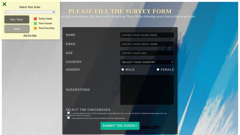Survey Form : FreeCodeCamp