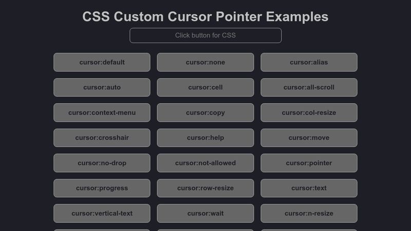 Pens tagged 'custom cursor' on CodePen