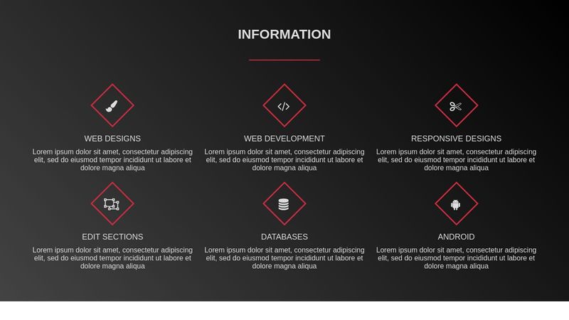 Responsive service section - HTML & CSS