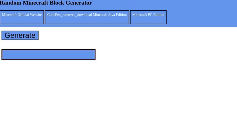 Random Minecraft Block Generator