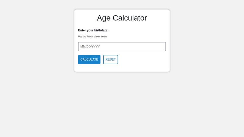 JS Age Calculator