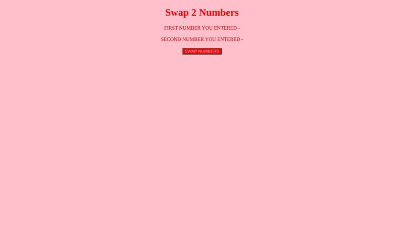 swap numbers in HTML