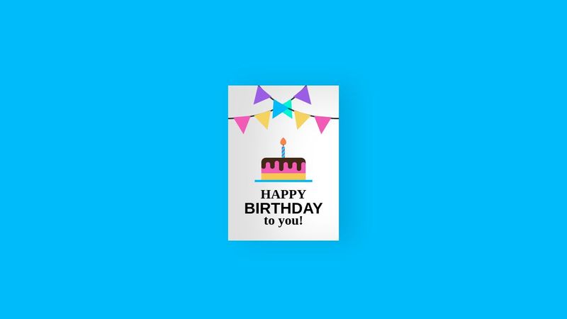 HTML & CSS Birthday Folded Card