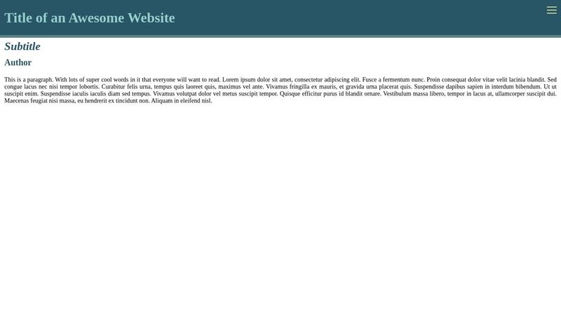 Website Basics with HTML, CSS and JS + iFrame