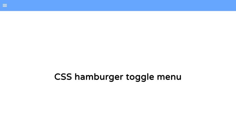 CSS hamburger toggle menu