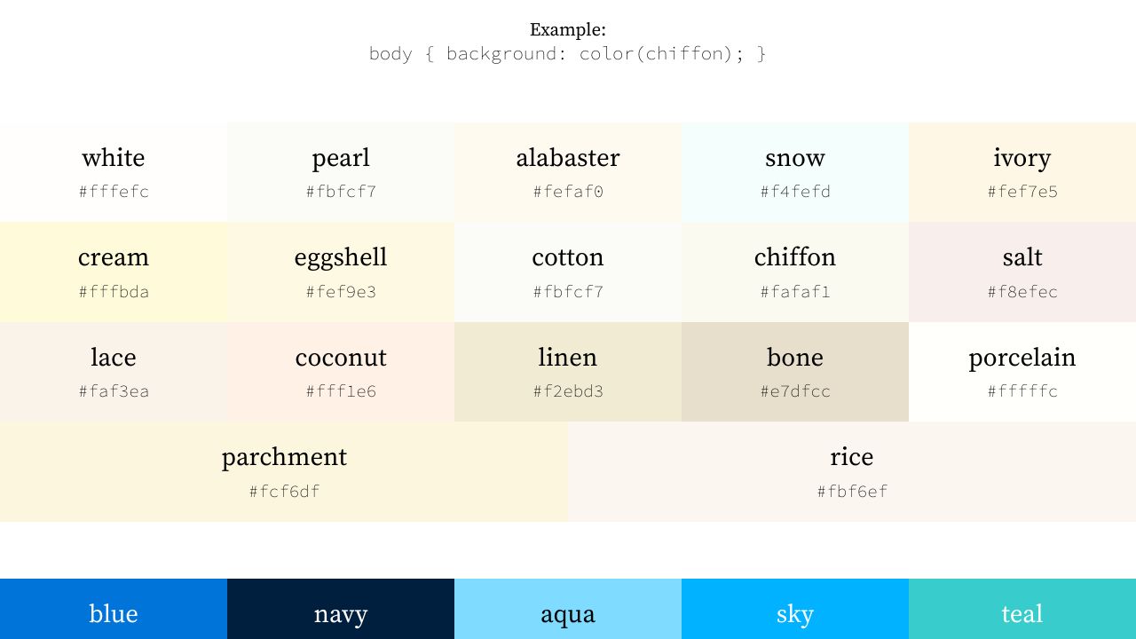The Color Thesaurus for Writers and Designers from Ingrid's Notes