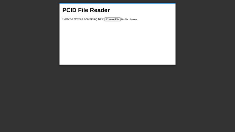 HEX File Reader