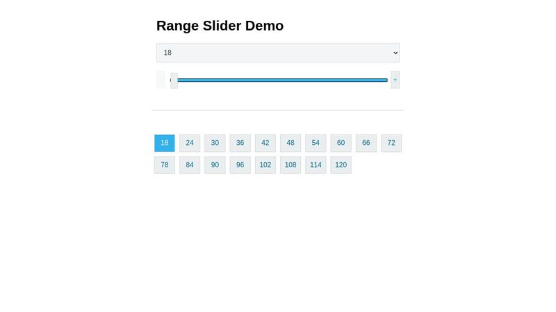Range Slider Demo