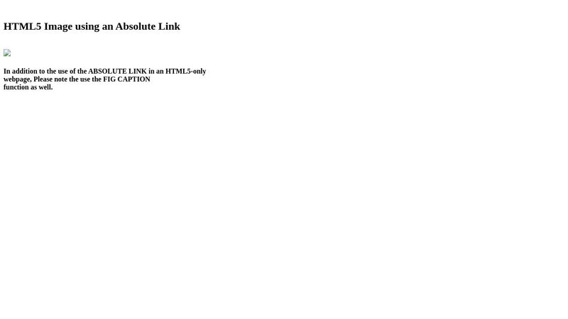 HTML5 Image Using Absolute Link