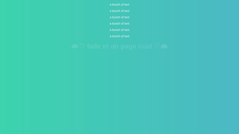 css animation: fade in on page load