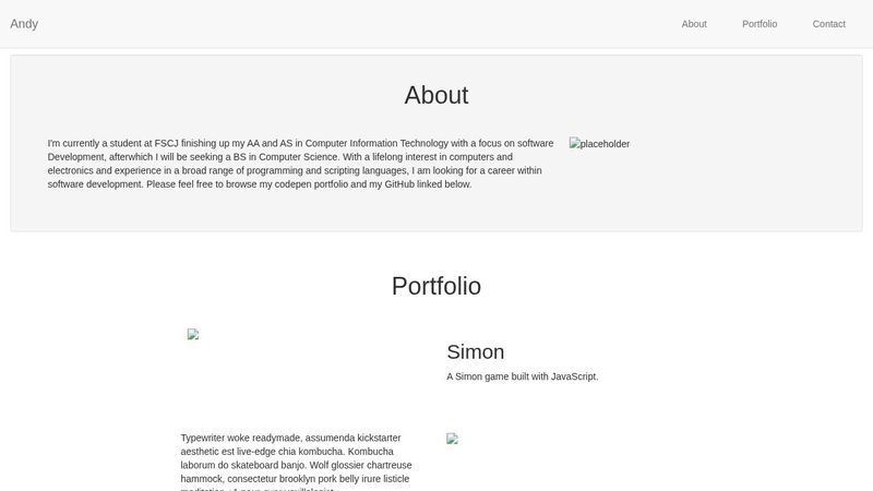 freeCodeCamp : Build a Personal Portfolio Webpage