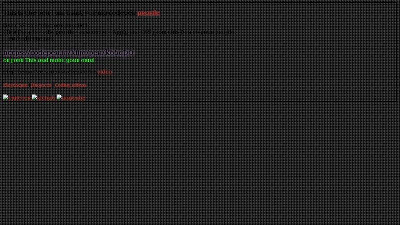 Customized Codepen Profile 03