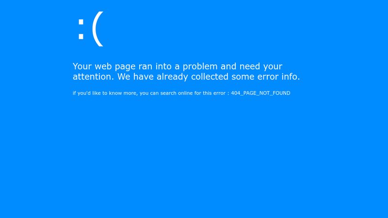 Http 404 BSOD like error