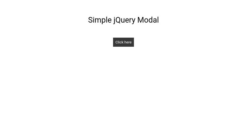 Simple jQuery Modal