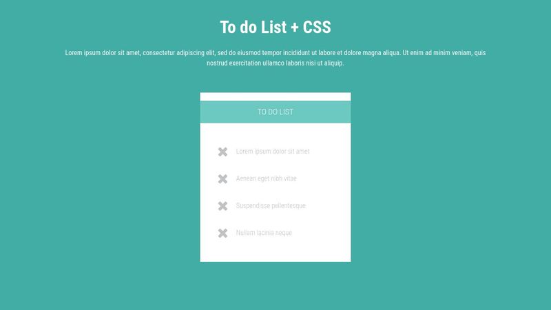 To do List + CSS