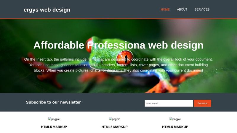 Simple homepage HTML and CSS