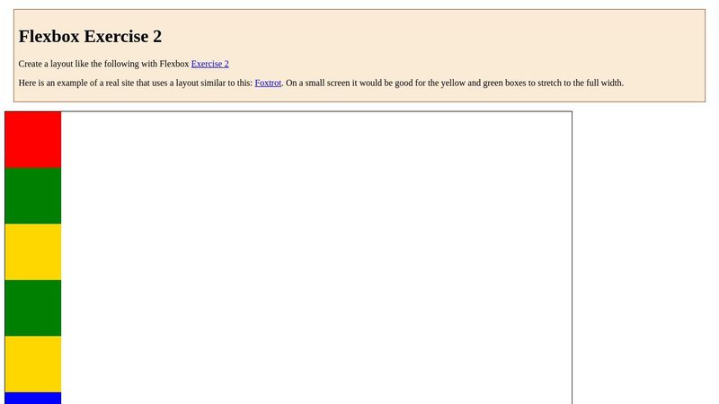Flexbox Exercise 2