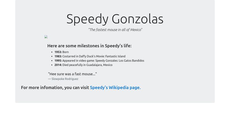 Speedy Gonzales: Los Gatos Bandidos, Looney Tunes Wiki