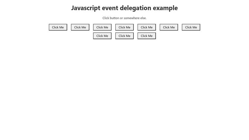 Javascript event delegation example