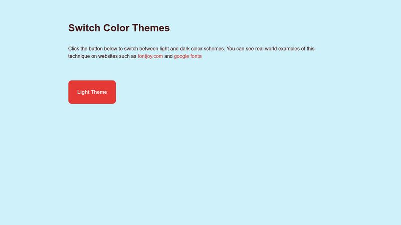 Javascript: Change Color Themes