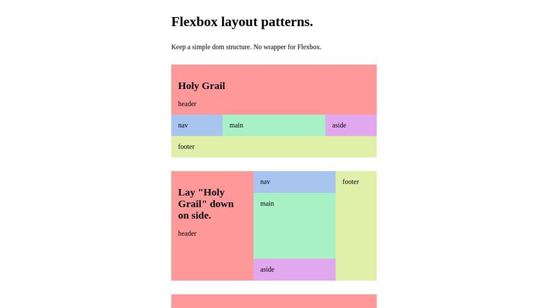 Flexbox layout patterns