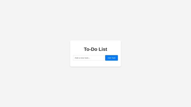 Interactive To-Do List