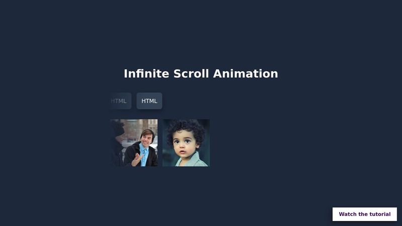 Progressively enhanced infinite horizontal scroll