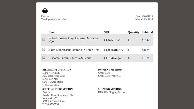 Daily UI #017 - Email Receipt