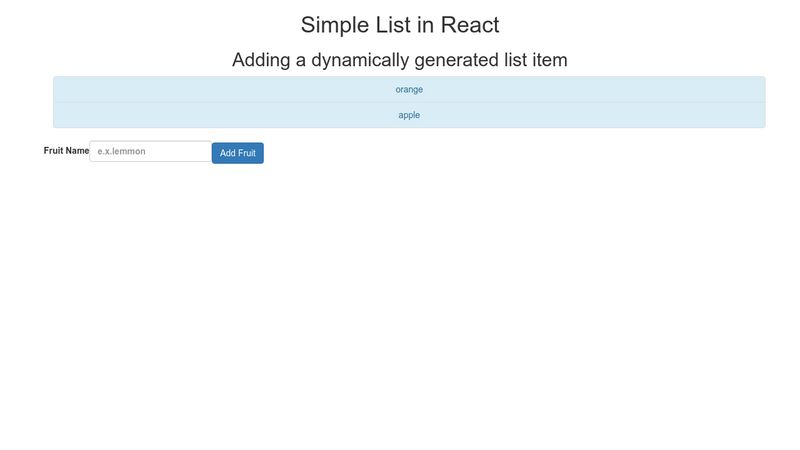 Adding Item To List Dynamically In React