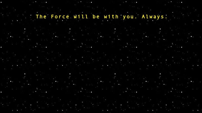 typewriter pure css - star wars