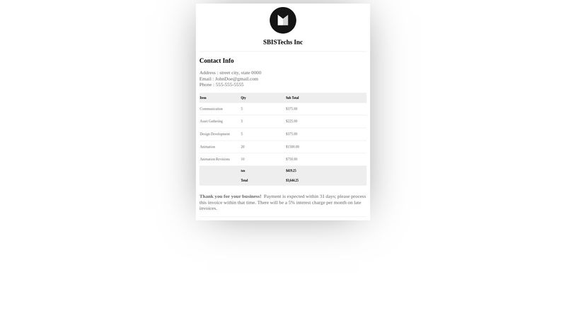 POS Receipt Template Html Css