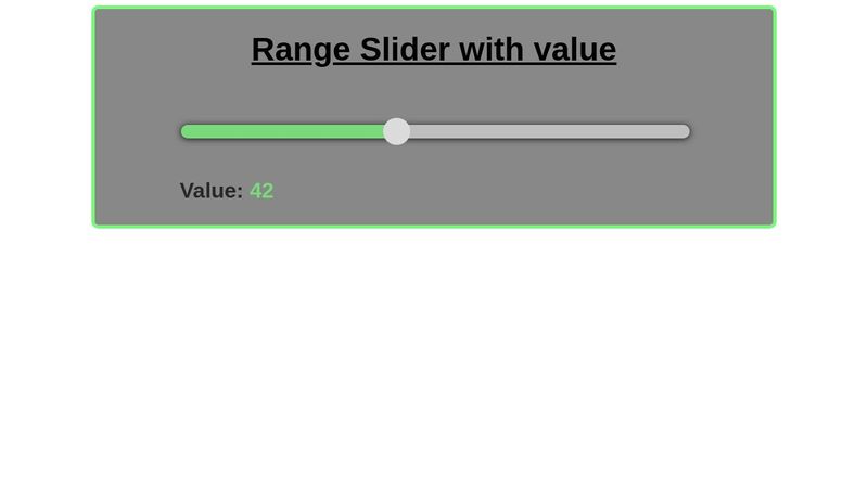Custom JavaScript / CSS Range Value Slider with background