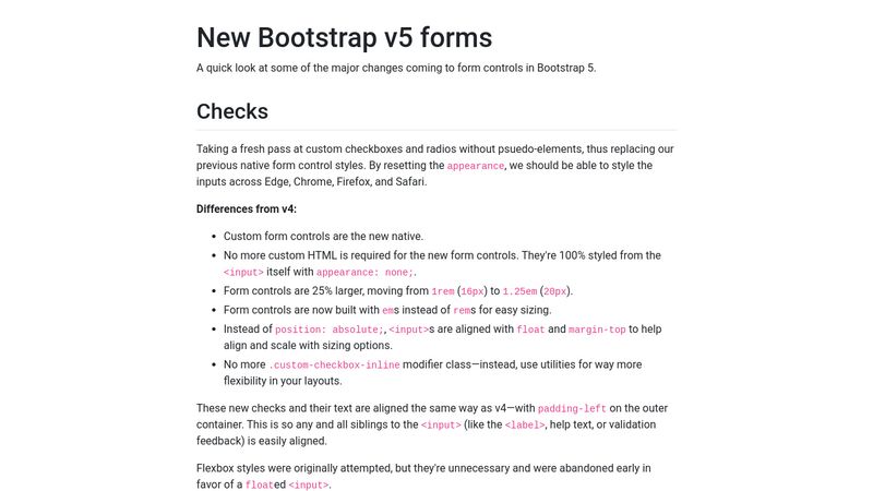 Bootstrap V5 Forms