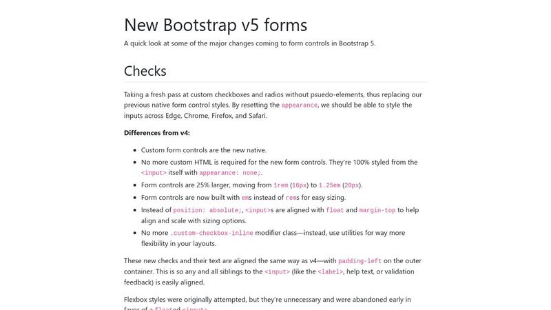 Bootstrap v5 forms