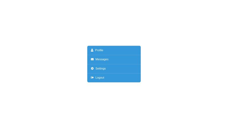 Pure html css menu list