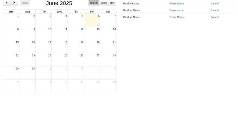 Implementing FullCalendar Plugin