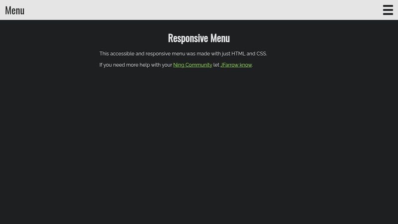 Simple and Responsive Menu (HTML5 and CSS3 only)