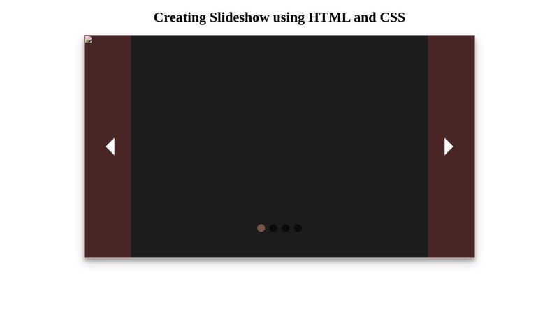 Slideshow using HTML & CSS