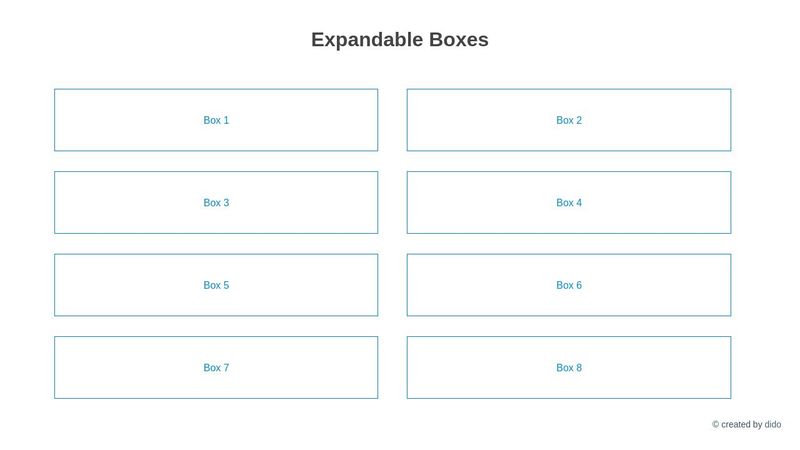 Expandable Boxes with pure JS