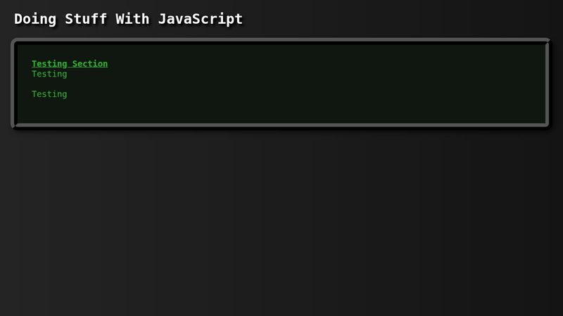 JavaScript Demo Template